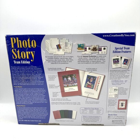 Photo Story Publish Your Memories Book 8.5” x 11" Team Edition Creations by You - Picture 2 of 7